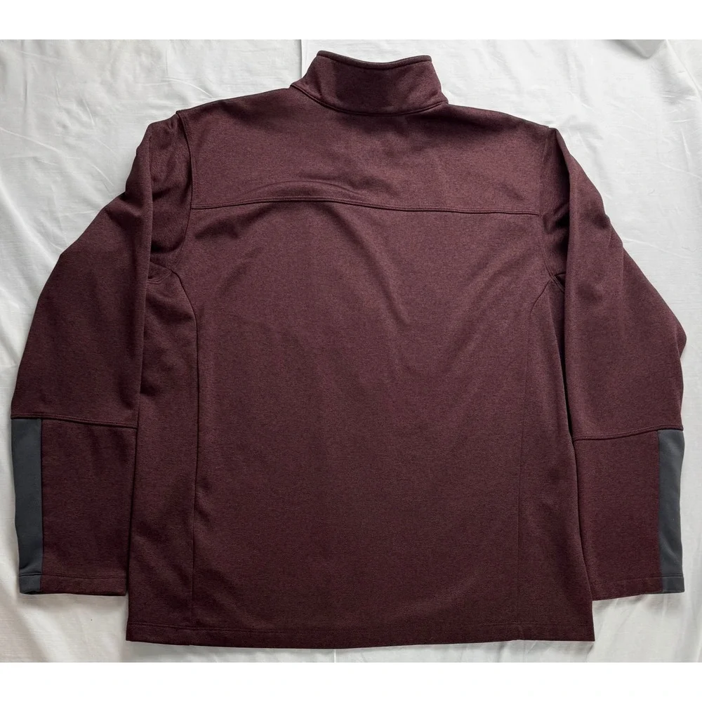 The‎ North Face Mens XL 1/4 Zip Fleece Pullover Burgundy Maroon hiking, outdoor